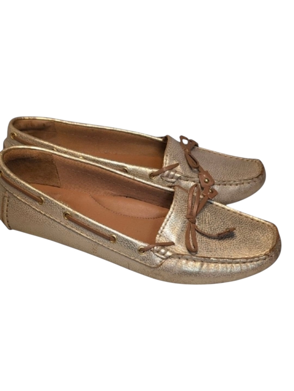 Clarks Gold Dunbar Loafers Tassel Detail 8N Narrow